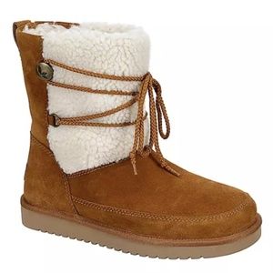Koolaburra by UGG Womens Michon Classic Wrap Around Lace Winter Short Boots